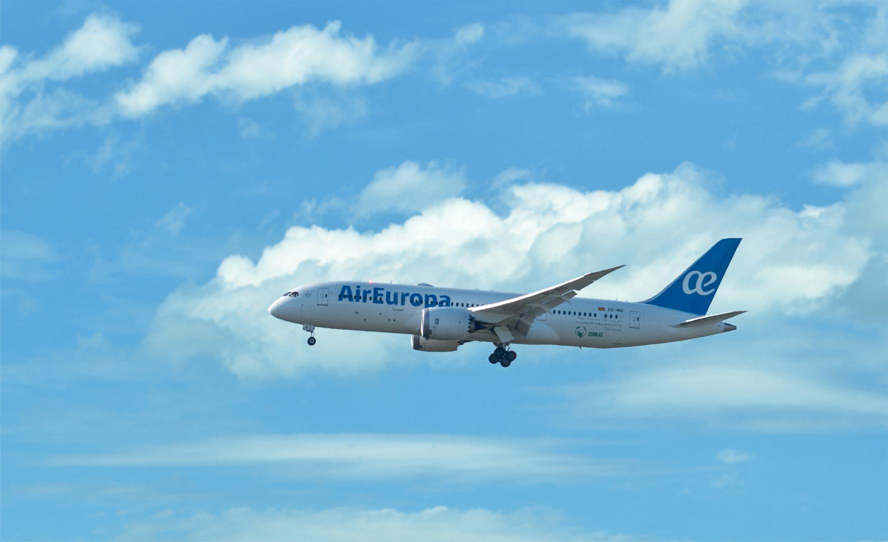 AirEuropa plane in sky