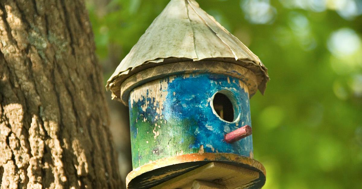 upcycled bird house