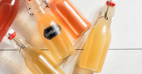 bottles of kombucha