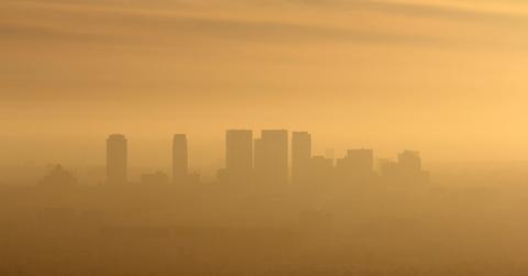 A view of the smog in West Los Angeles.