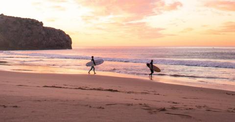 A beach with pinkish hues on the water. (Representative Cover Image Source: Getty Images | Hannah Cunningham)