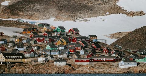 Colorful homes dot the landscape of Greenland