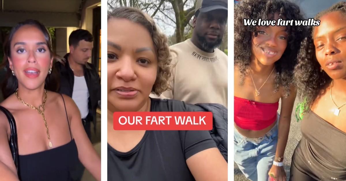 Couples celebrate and parody the "fart walk" concept 