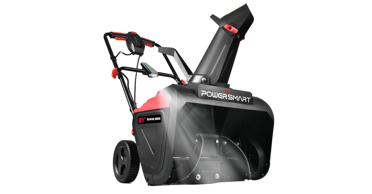 PowerSmart black and red corded electric snow blower