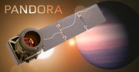Artist’s concept of NASA’s Pandora Space Telescope (Cover Image Source: NASA's Goddard Space Flight Center/Conceptual Image Lab, CC BY)