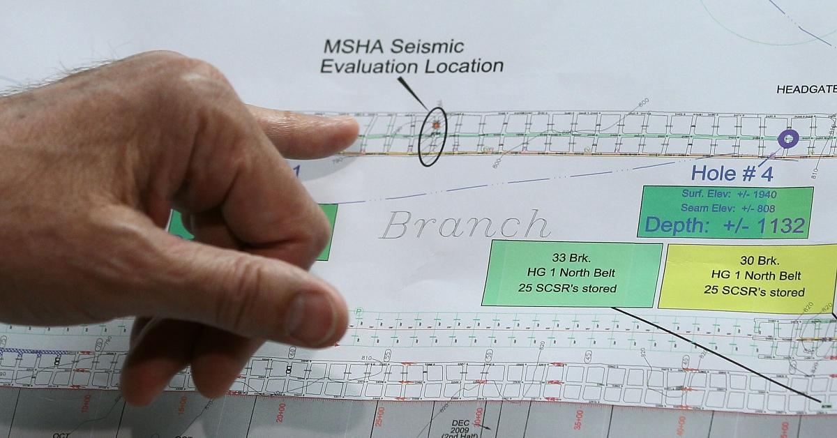 Blueprint shows the location of the UBB mine explosion. 