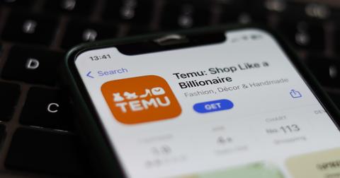 Photograph of the TEMU app.