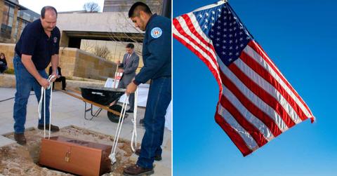 (L) Austin Time Casule Ceremony; (L) US Flag (Representative Cover Image Source: (L) Getty Images |John Anderson / Contributor; (R) Pexels | David Dibert)