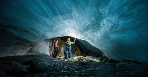 Scientists are examining an icy cavern below a melting glacier. (Representative Cover Image Source: Getty Images | Cavan Images/Christopher Kimmel/Alpine Edge Photography)
