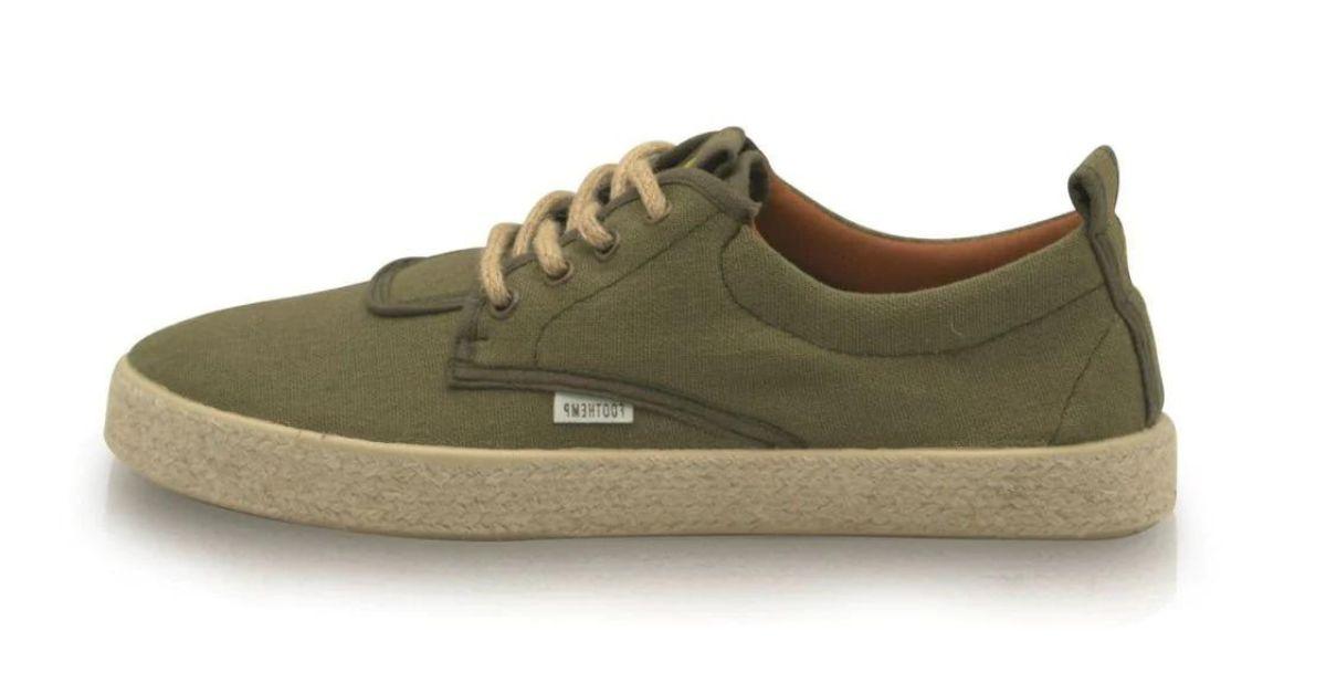 A green hemp shoe