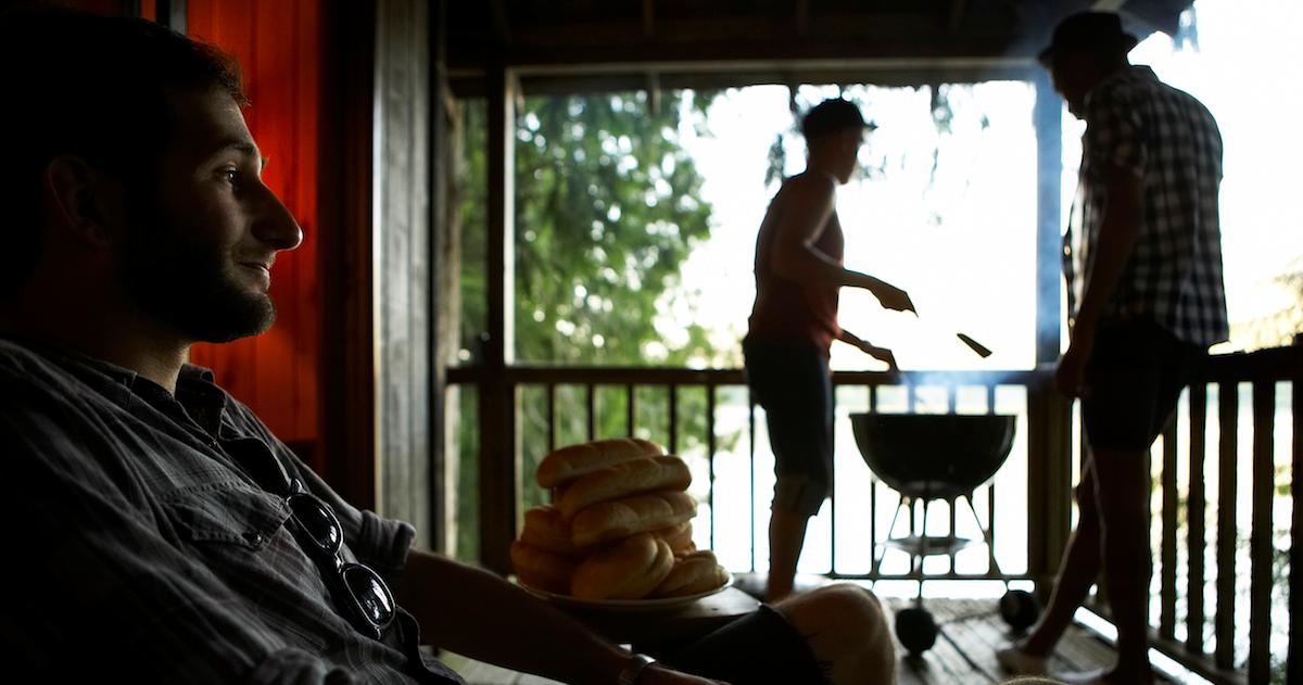 Grilling on the porch