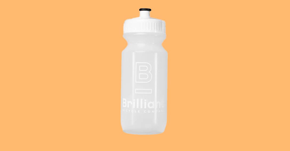 white bicycle water bottle