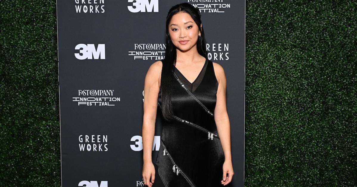 Lana Condor poses on the red carpet for the premiere of 'Green Works' at the 2024 Fast Company Innovation Festival at BMCC Tribeca Performing Arts Center on Sept. 18, 2024 in New York City. 