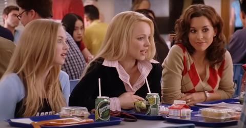 Karen, Regina, and Gretchen at the lunch table in 'Mean Girls.'
