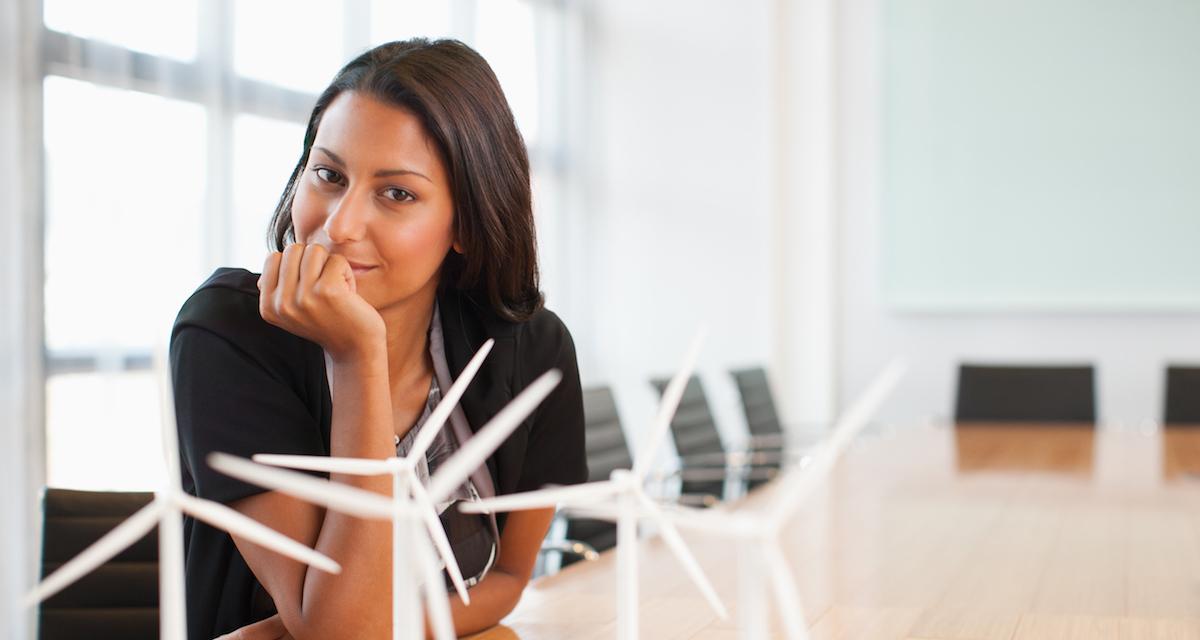 Woman in boardroom