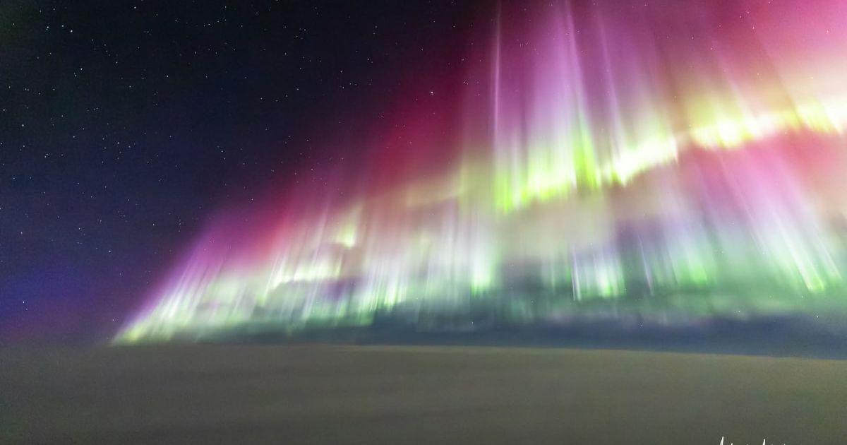 Airplane pilot captured stunning auroras materializing in the Canadian skies (Cover Image Source: X | @melnyk_photos)
