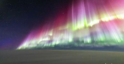 Airplane pilot captured stunning auroras materializing in the Canadian skies (Cover Image Source: X | @melnyk_photos)