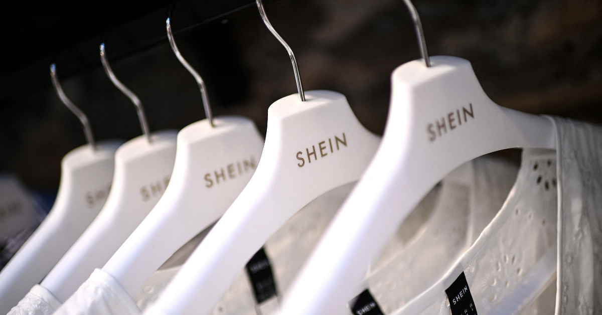 Shein clothes on hangers 