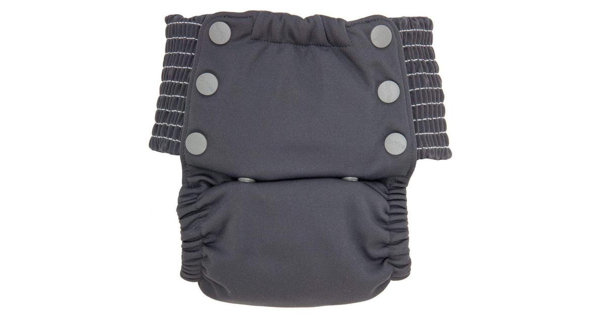 grey reusable cloth diaper