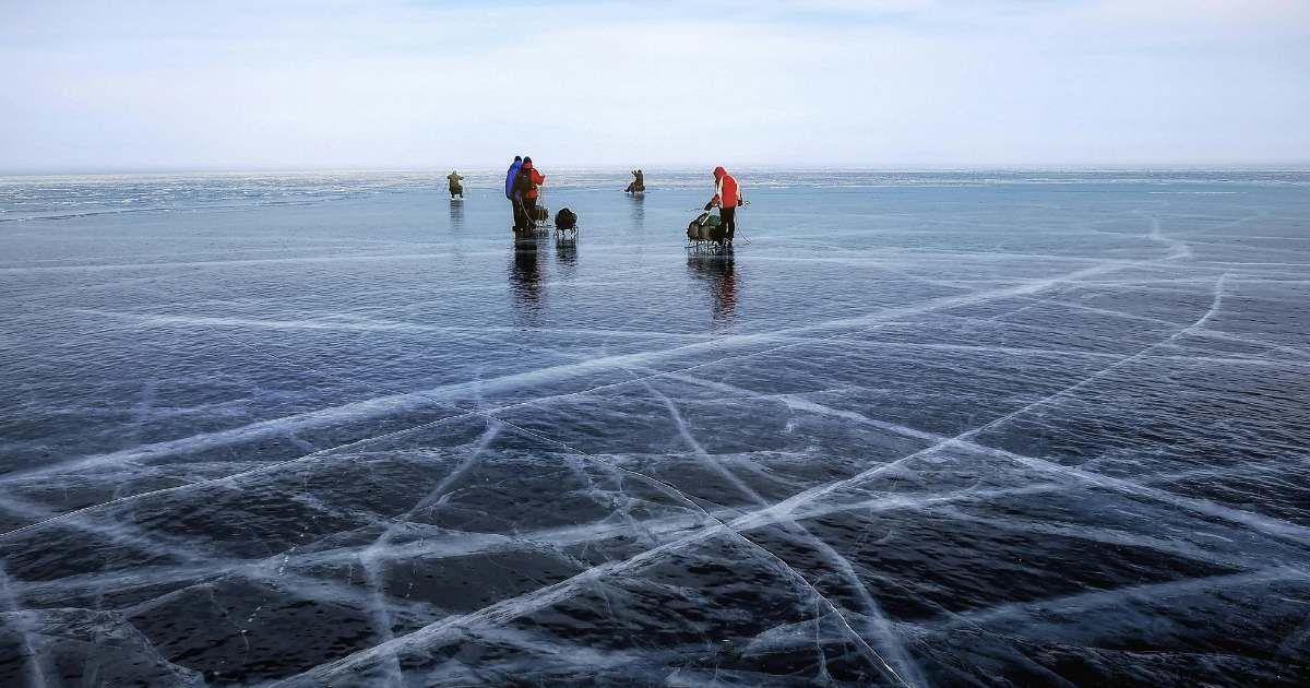 People using sleds on the cracked icy waters in Greenland. (Representative Cover Image Source: Pexels | Simon Berger)