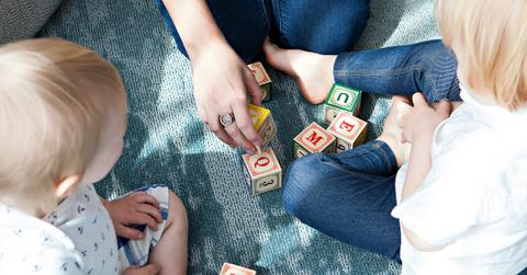 children playing with blocks