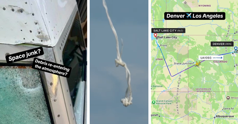 A plane is damaged during an unexplained encounter during a flight