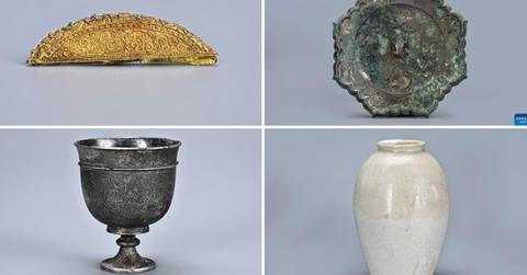 Ornate jewels, artifacts, and pottery belonging to the Tang Dynasty that archaeologists discovered in China (Cover Image Source: Xinhua News Agency)