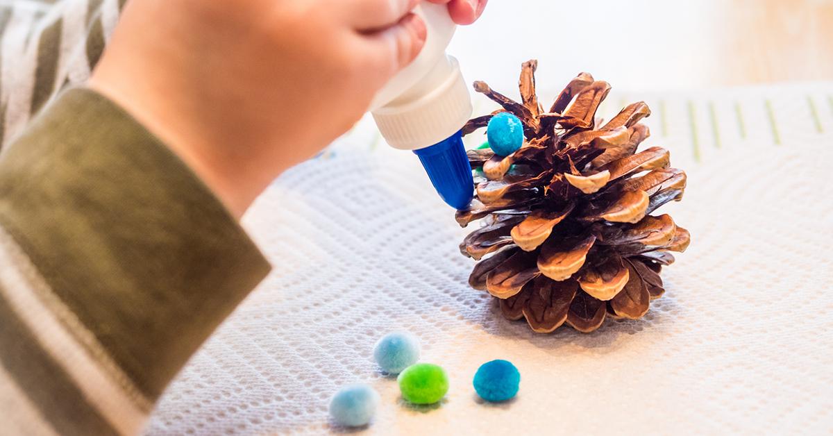 bunny craft pinecones