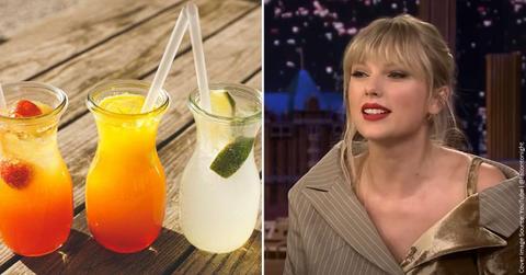 (L) Glasses of orange, peach, and lime juice (Representative Cover Image Source: Pexels | Susanne Jutzeler suju-foto) | (R) Taylor Swift on Jimmy Fallon's The Tonight Show. (Cover Image Source: YouTube | @fallontonight)