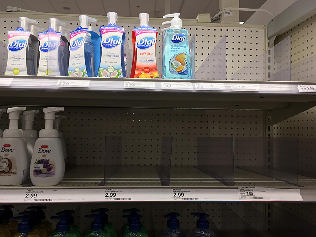 hand sanitizer shortage