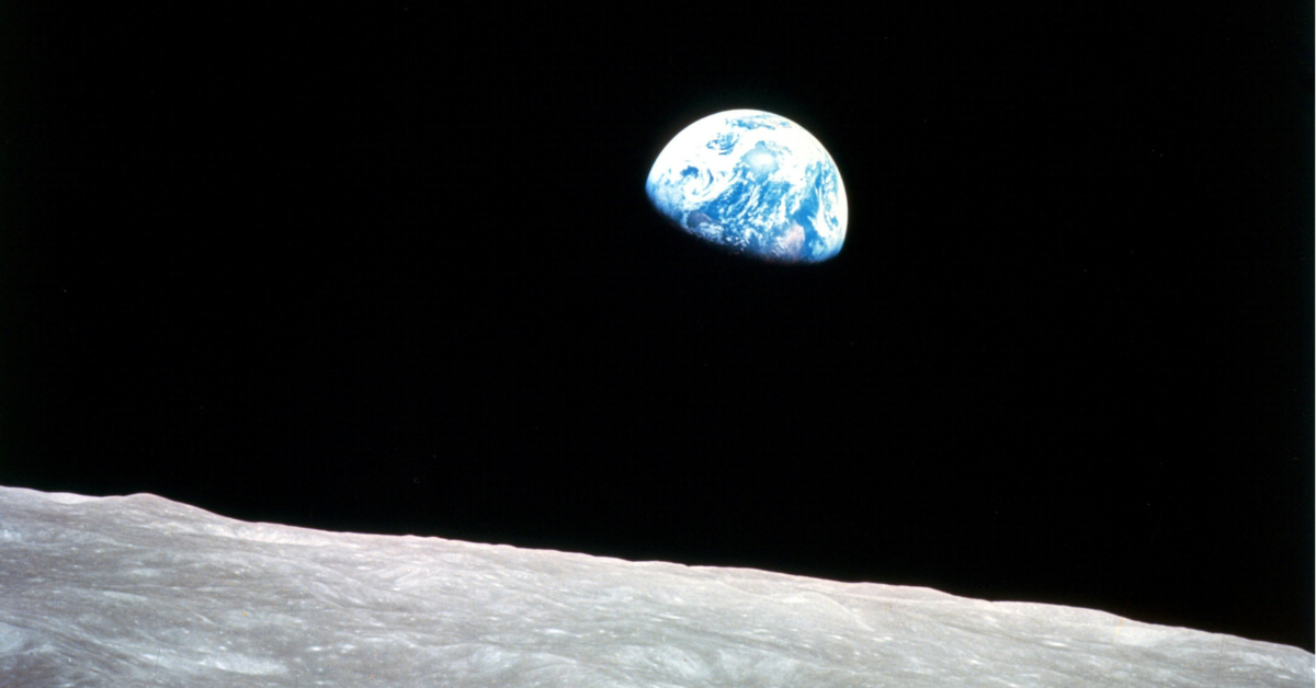 Planet Earth as viewed from the moon