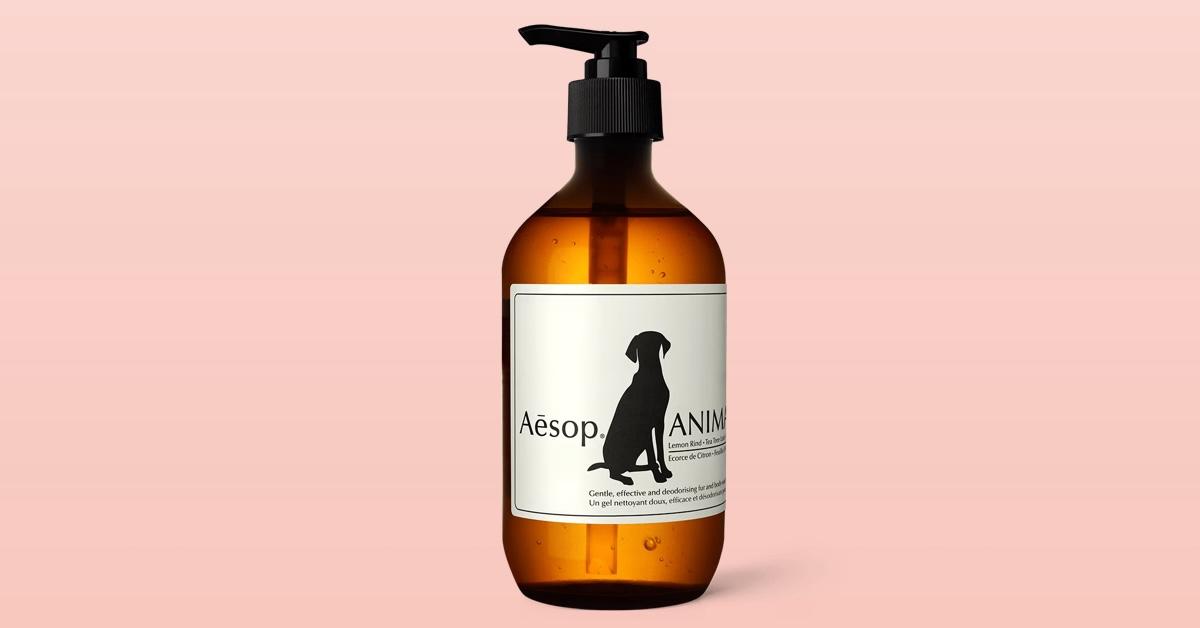 Aesop animal soap on pink background