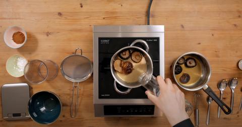 YouTuber Veecoco makes vegan oyster sauce using only five ingredients in his kitchen.