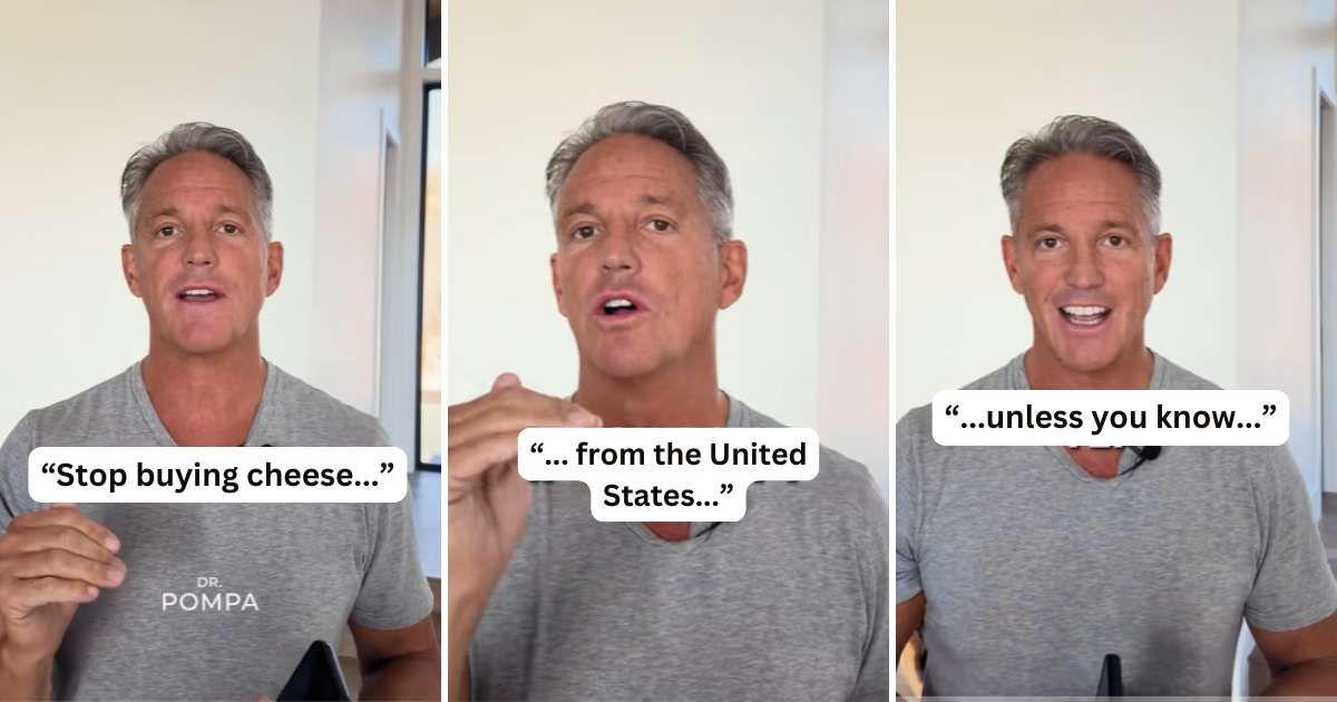 Doctor urges people to avoid buying cheese from America (Cover Image Source: TikTok | @dr.pompahealth)