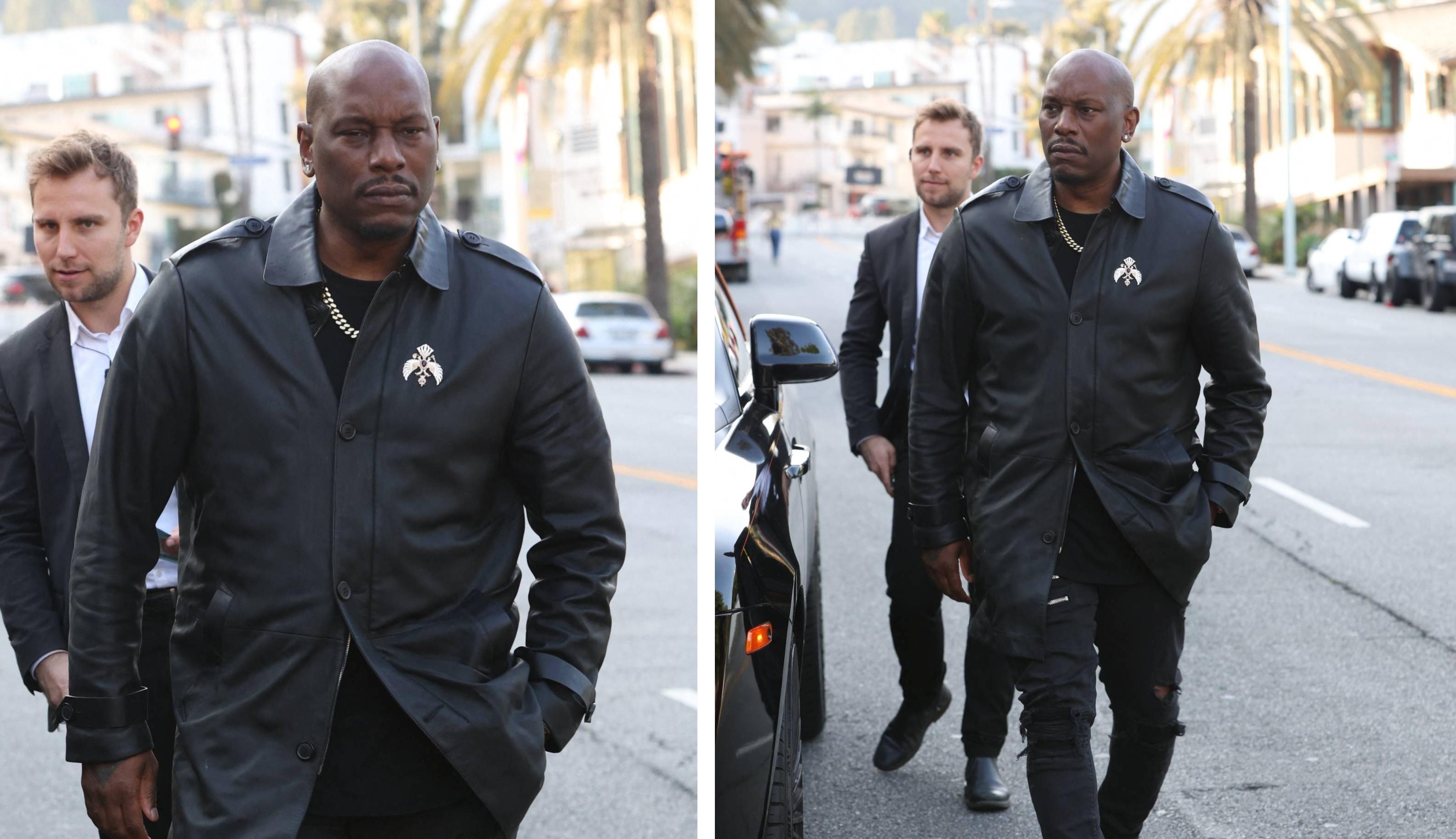 Tyrese Gibson is pictured going to lunch in June 2024.