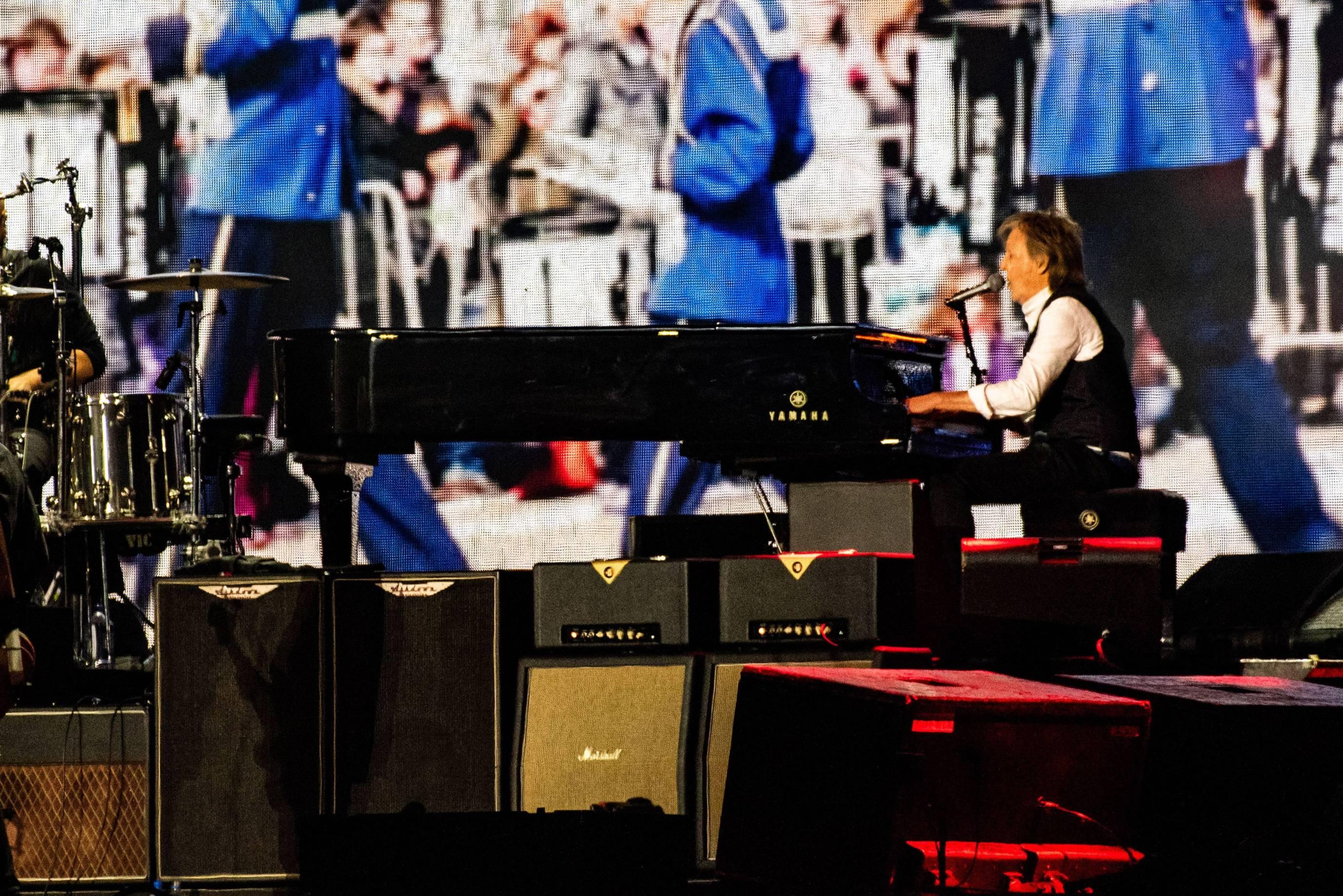 Paul McCartney performs during Day 3 of the 2024 Corona Capital Music Festival in Mexico City.