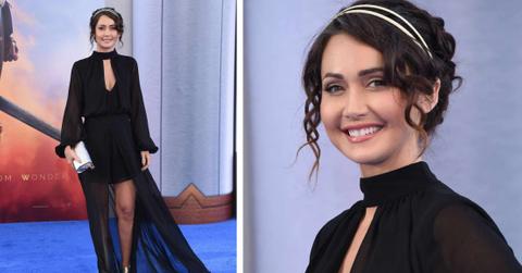 Jessica Chobot attends the Wonder Woman movie premiere in Hollywood in May 2017.
