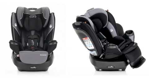 Side-by-side of the Evenflo Revolve 360 car seat