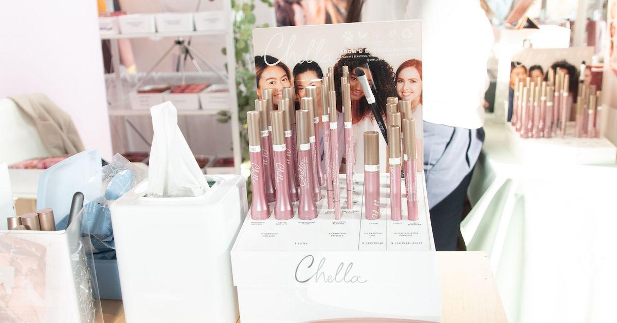 Chella eye products on display at the Vegan Women Summit