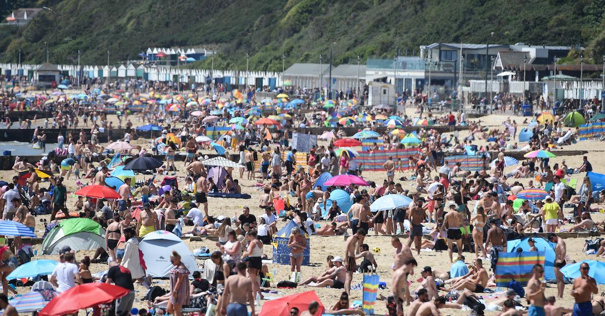 People attending the beach