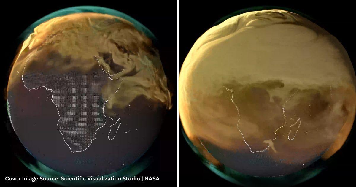 Screenshots of a major source of the climate crisis, as visualized by NASA's computer modeling techniques. (Cover Image Source: Scientific Visualization Studio | NASA)