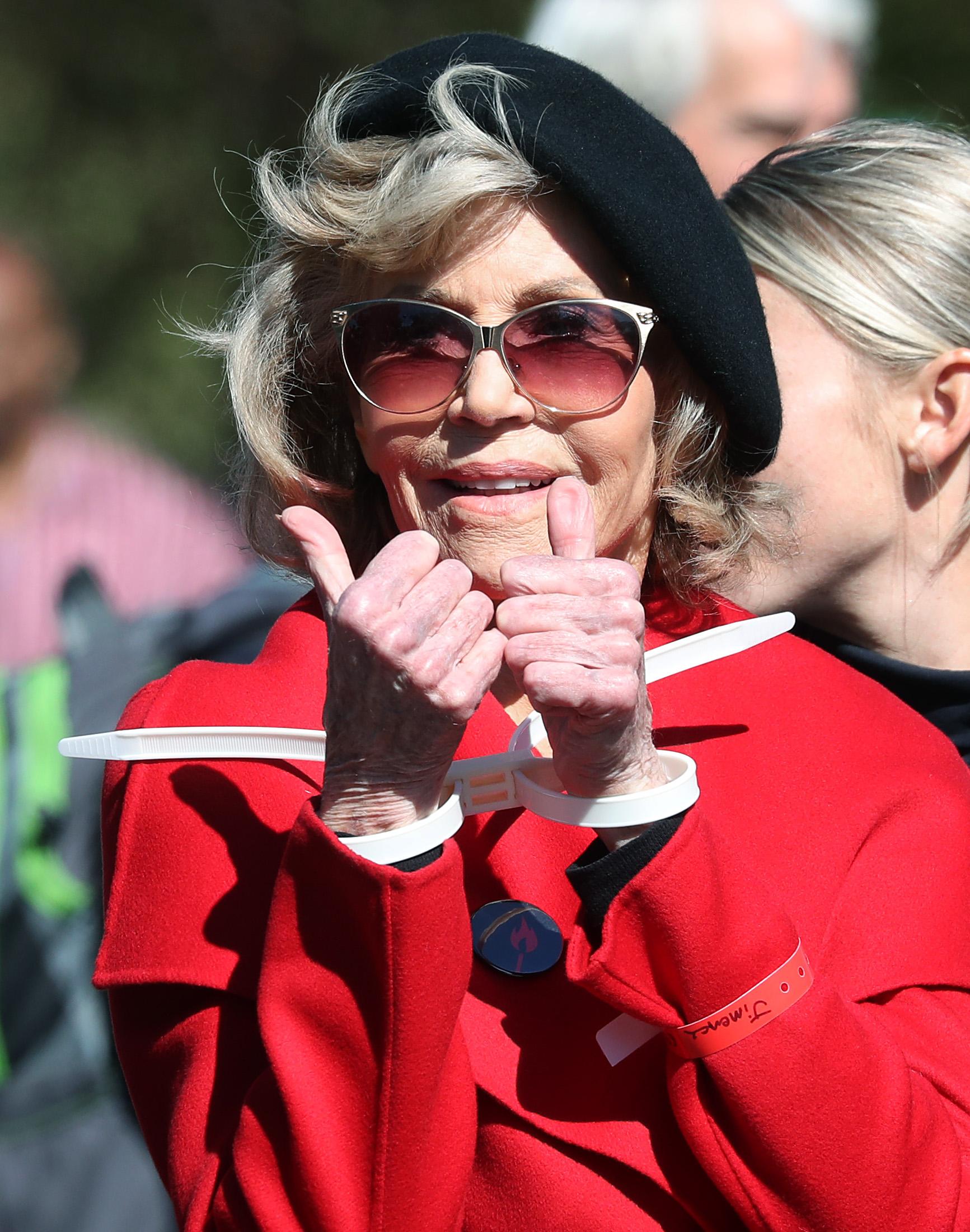 Jane Fonda Being Arrested for Activism