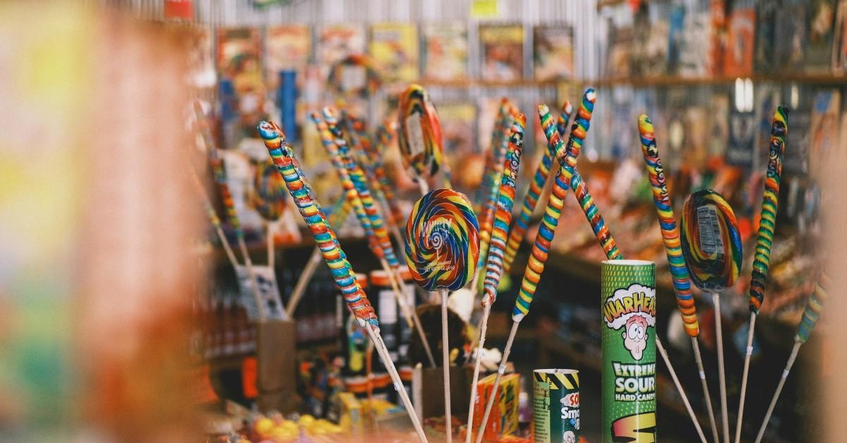 Inside view of a candy store