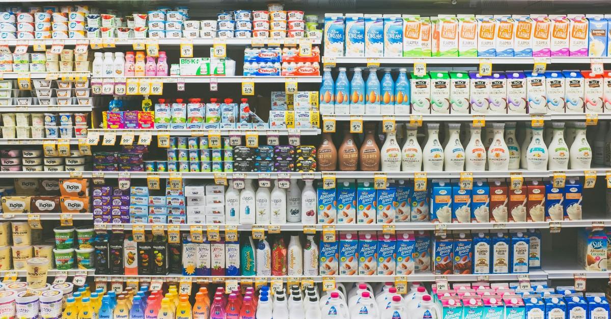 Dairy aisle at the grocery store