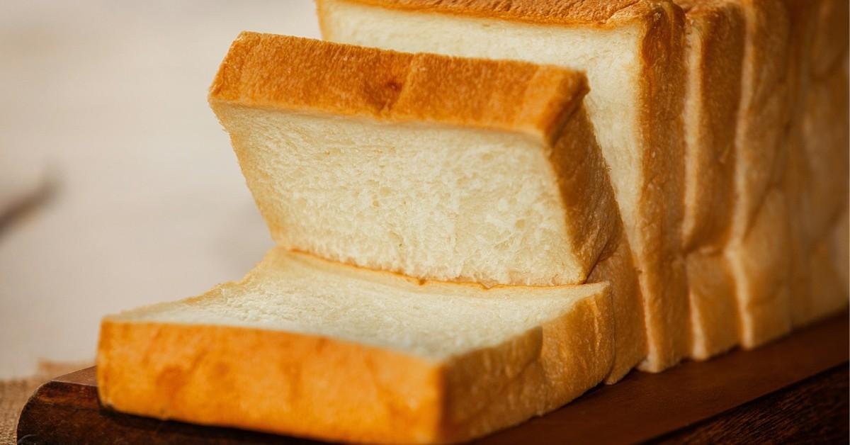 Closeup of white bread