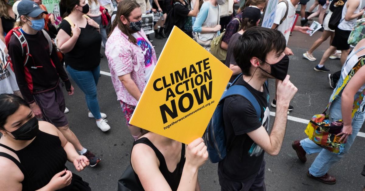 Climate action protesters march for change