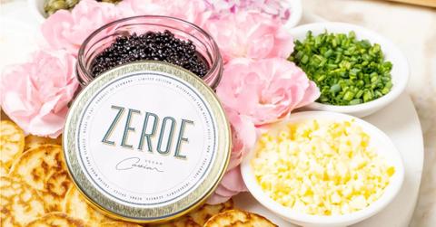 Zeroe vegan caviar jar and display