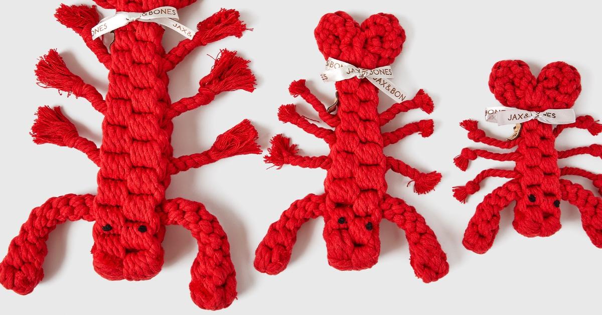 Louie the Lobster Rope dog toy