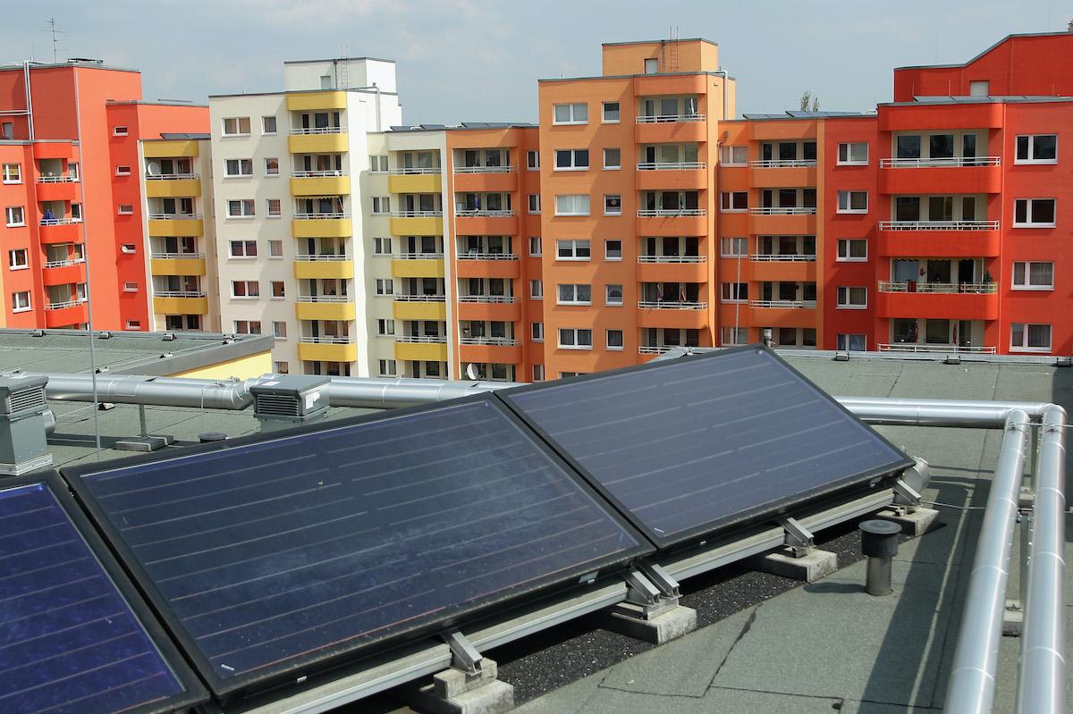 solar panels apartment building