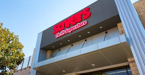 Outside of a Savers thrift store.